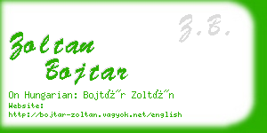 zoltan bojtar business card